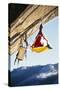 Rock Climber Bivouacked in His Portaledge on an Overhanging Cliff.-Greg Epperson-Stretched Canvas