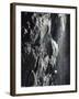 Rock Climber Near a Waterfall-null-Framed Photographic Print