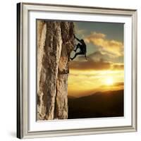 Rock Climber-Andrushko Galyna-Framed Art Print