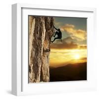 Rock Climber-Andrushko Galyna-Framed Art Print