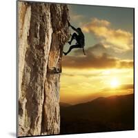 Rock Climber-Andrushko Galyna-Mounted Art Print