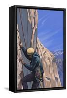 Rock Climber-Lantern Press-Framed Stretched Canvas