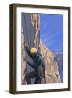 Rock Climber-Lantern Press-Framed Art Print