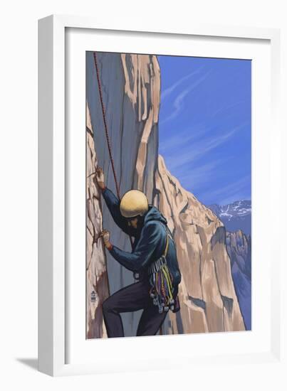 Rock Climber-Lantern Press-Framed Art Print