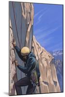 Rock Climber-Lantern Press-Mounted Art Print
