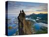 Rock Climbers Scale the Famous Svolv?rgeita, Svolvaer, Lofoten, Nordland, Norway-Doug Pearson-Stretched Canvas