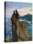 Rock Climbers Scale the Famous Svolværgeita, Svolvaer, Lofoten, Nordland, Norway-Doug Pearson-Stretched Canvas