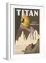 Rock Climbing On Titan-Steve Thomas-Framed Giclee Print