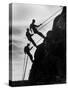 Rock Climbing Teenagers-null-Stretched Canvas