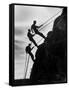 Rock Climbing Teenagers-null-Framed Stretched Canvas
