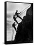 Rock Climbing Teenagers-null-Framed Stretched Canvas