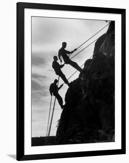 Rock Climbing Teenagers-null-Framed Photographic Print