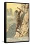 Rock Climbing with Crampons-null-Framed Stretched Canvas
