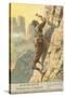 Rock Climbing with Crampons-null-Stretched Canvas