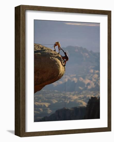 Rock Climbing-null-Framed Photographic Print