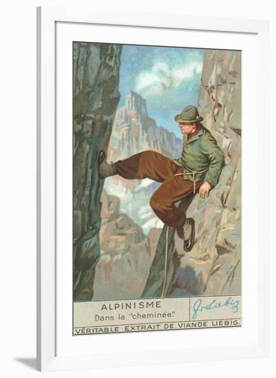 Rock Climing, In the Chimney-null-Framed Art Print