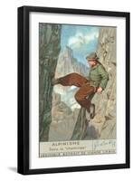 Rock Climing, In the Chimney-null-Framed Art Print