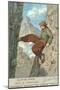 Rock Climing, In the Chimney-null-Mounted Art Print