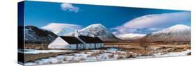 Rock Cottage Glencoe Highlands Scotland-null-Stretched Canvas