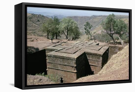 Rock-Cut Christian Church, Lalibela, Unesco World Heritage Site, Ethiopia, Africa-Sybil Sassoon-Framed Stretched Canvas