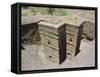 Rock Cut Church of St. Georgel, (10th, 13th C.) Lalibela, Wollo Region, Ethiopia, Africa-J P De Manne-Framed Stretched Canvas