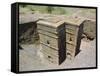 Rock Cut Church of St. Georgel, (10th, 13th C.) Lalibela, Wollo Region, Ethiopia, Africa-J P De Manne-Framed Stretched Canvas