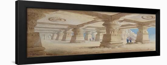 Rock Cut Temple, Ellora, Maharashtra, India, 1878-Edward Arthur Heffer-Framed Giclee Print