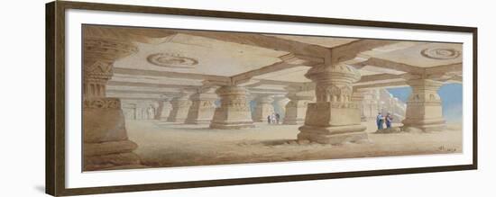 Rock Cut Temple, Ellora, Maharashtra, India, 1878-Edward Arthur Heffer-Framed Giclee Print