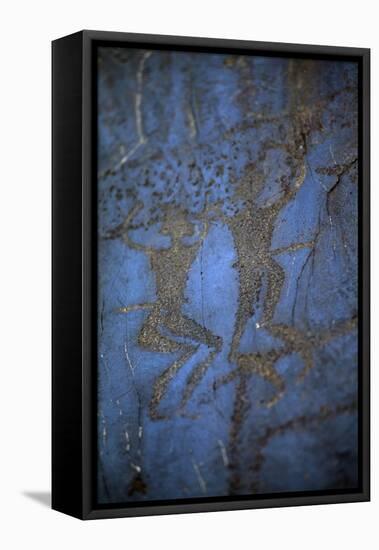 Rock Engraving, Rabati Malik Steppe, Uzbekistan-null-Framed Stretched Canvas