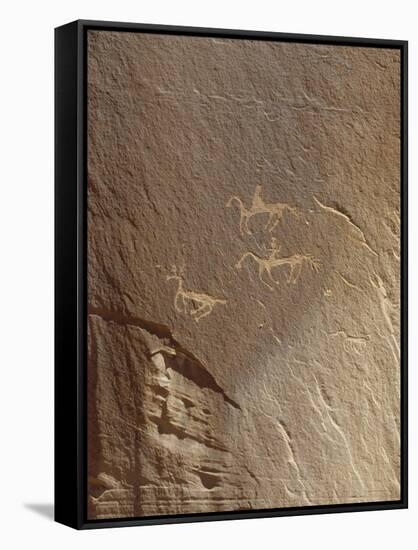 Rock Engravings, Ledge Ruin, Canyon De Chelly National Monument, Arizona, USA-null-Framed Stretched Canvas