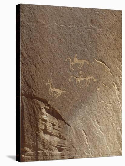 Rock Engravings, Ledge Ruin, Canyon De Chelly National Monument, Arizona, USA-null-Stretched Canvas