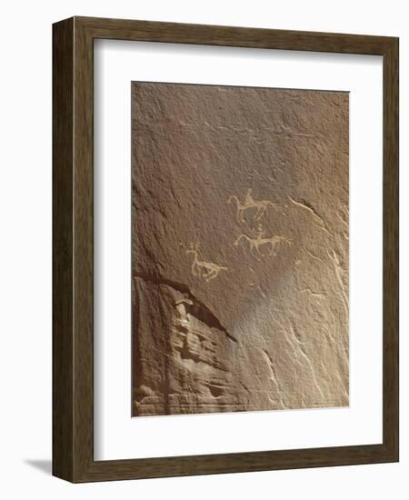 Rock Engravings, Ledge Ruin, Canyon De Chelly National Monument, Arizona, USA-null-Framed Giclee Print