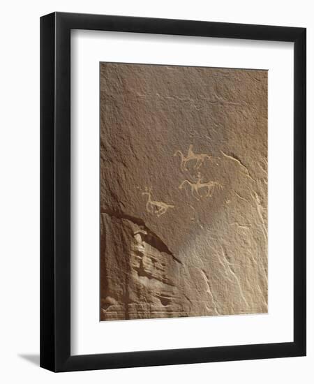 Rock Engravings, Ledge Ruin, Canyon De Chelly National Monument, Arizona, USA-null-Framed Giclee Print