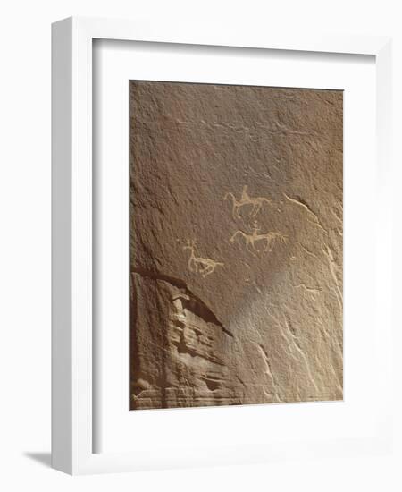 Rock Engravings, Ledge Ruin, Canyon De Chelly National Monument, Arizona, USA-null-Framed Giclee Print