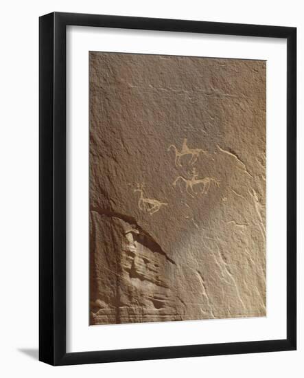 Rock Engravings, Ledge Ruin, Canyon De Chelly National Monument, Arizona, USA-null-Framed Giclee Print