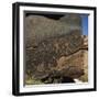 Rock Engravings of Human Figures, Newspaper Rock, Blue Mesa, Petrified Forest National Park, USA-null-Framed Giclee Print