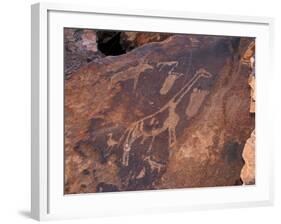 Rock Engravings, UNESCO World Heritage Site, Twyfelfontein, Namibia, Africa-Peter Groenendijk-Framed Photographic Print
