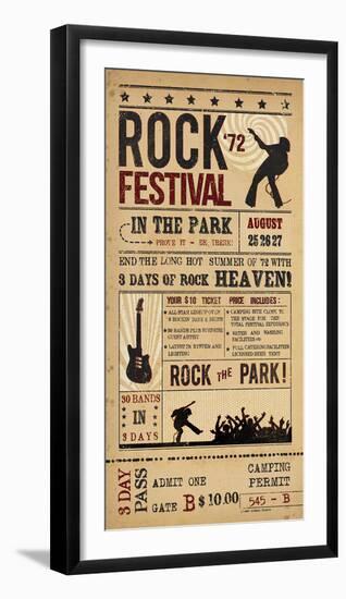 Rock Festival-The Vintage Collection-Framed Giclee Print