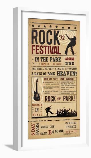 Rock Festival-The Vintage Collection-Framed Giclee Print