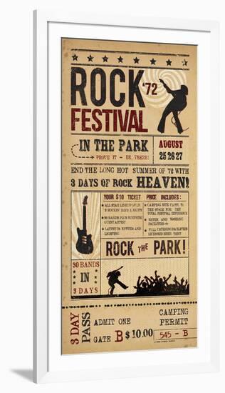 Rock Festival-The Vintage Collection-Framed Giclee Print