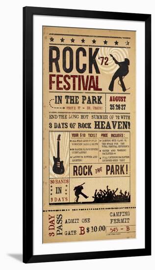 Rock Festival-The Vintage Collection-Framed Giclee Print