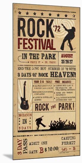 Rock Festival-The Vintage Collection-Mounted Giclee Print