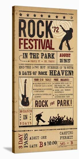 Rock Festival-The Vintage Collection-Stretched Canvas