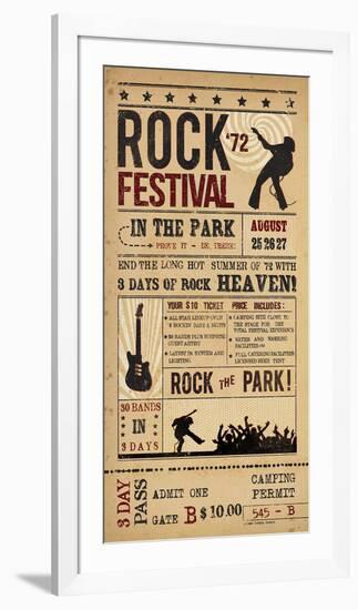 Rock Festival-The Vintage Collection-Framed Giclee Print