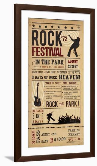 Rock Festival-The Vintage Collection-Framed Giclee Print