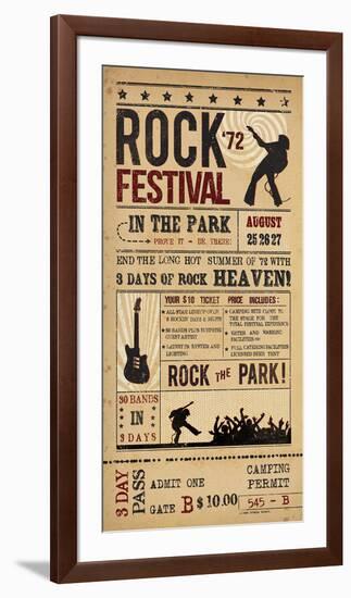 Rock Festival-The Vintage Collection-Framed Giclee Print