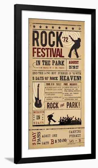 Rock Festival-The Vintage Collection-Framed Giclee Print