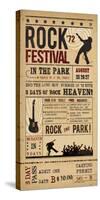 Rock Festival-The Vintage Collection-Stretched Canvas