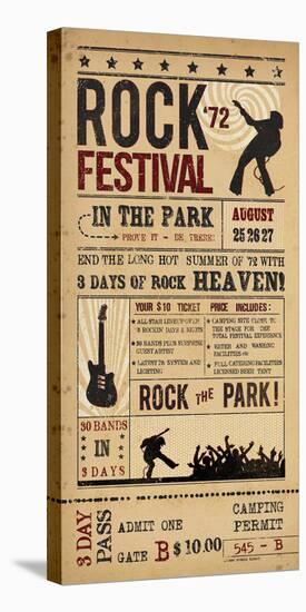 Rock Festival-The Vintage Collection-Stretched Canvas