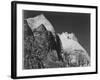 Rock Formation Against Dark Sky "Zion National Park 1941" Utah. 1941-Ansel Adams-Framed Art Print